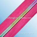 5# long chain nylon zipper with color teeth